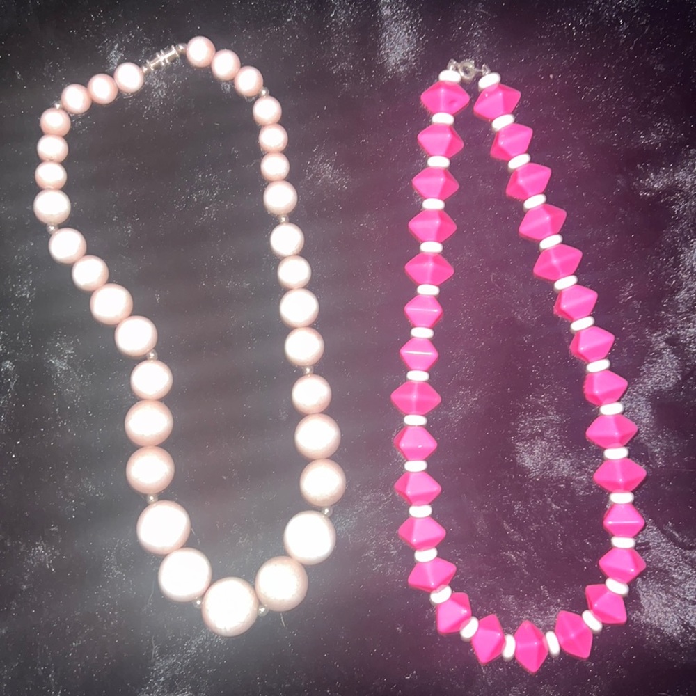 2 Pink necklacea